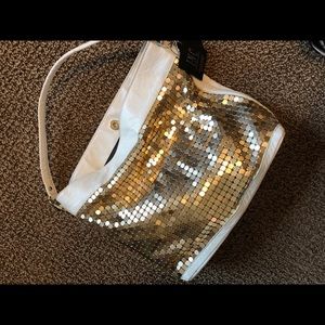 Gold/Silver sequined INC dressy handbag